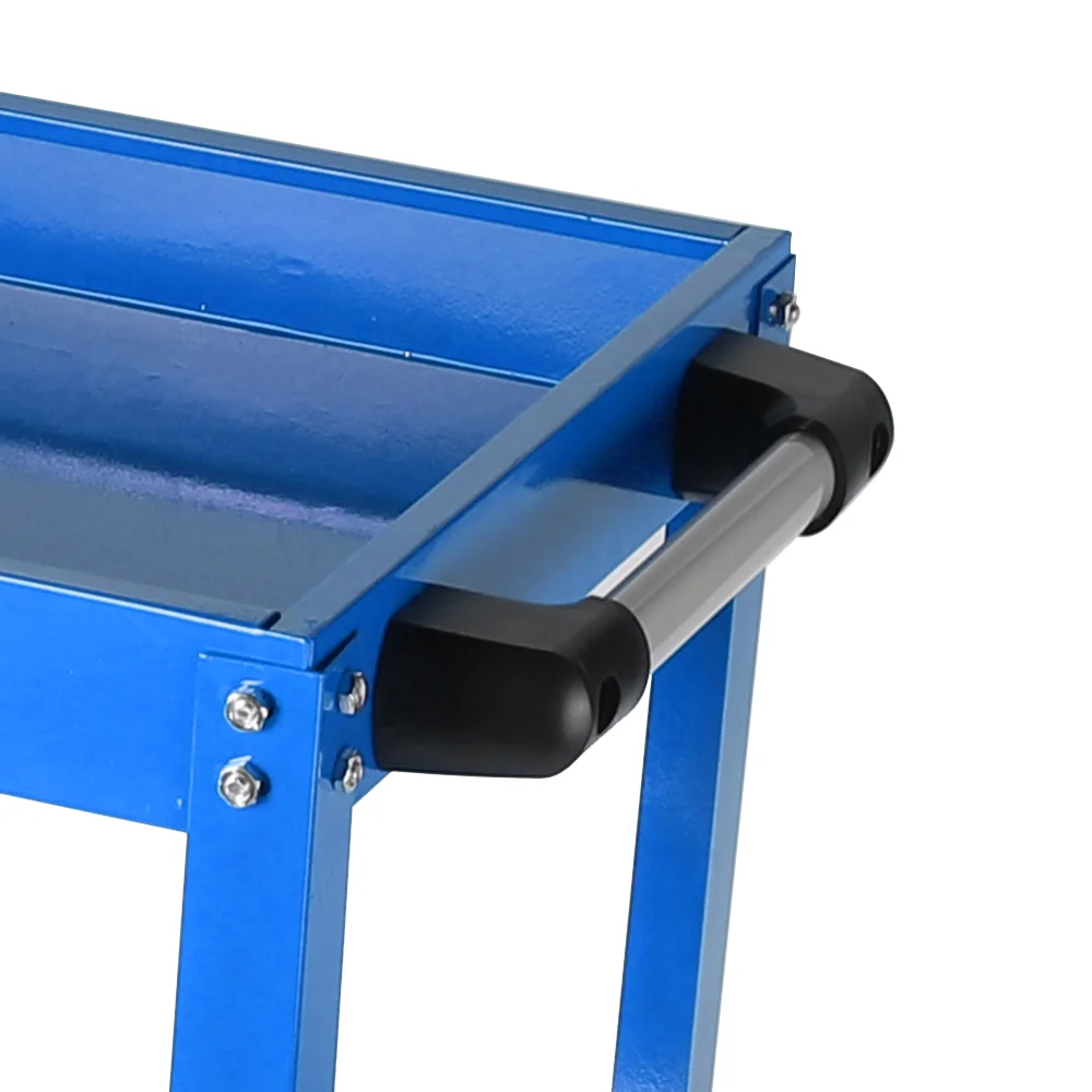 عربة تخزين الأدوات شديدة التحمل مكونة من 3 طبقات مع عجلات - منظم متين للمرآب والورش #5