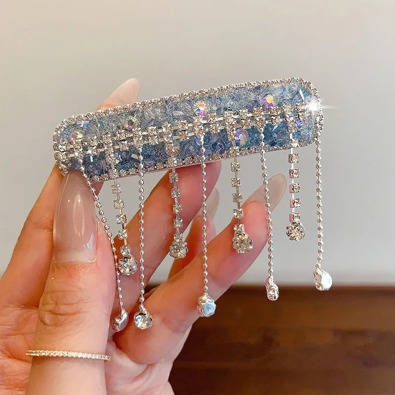 

Fashion Crystal Rhinestone Tassel Hair Jewelry Accessories Creative New Style Hairpins Hair Clips For Women Girls Birthday Gifts