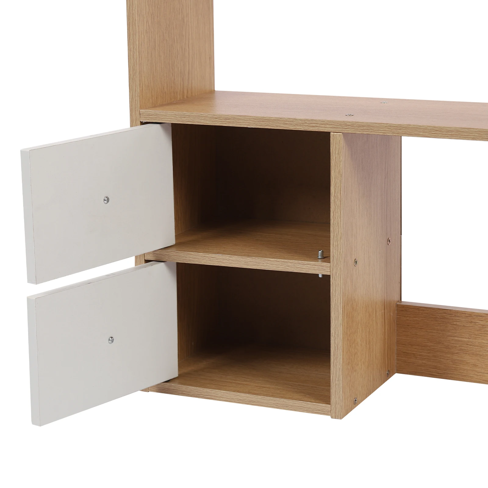 100*17*80 سنتيمتر البلوط منظم سطح المكتب مستطيلة مكتب تخزين الرف رف سطح المكتب الحديث مع مقابض خشبية صلبة