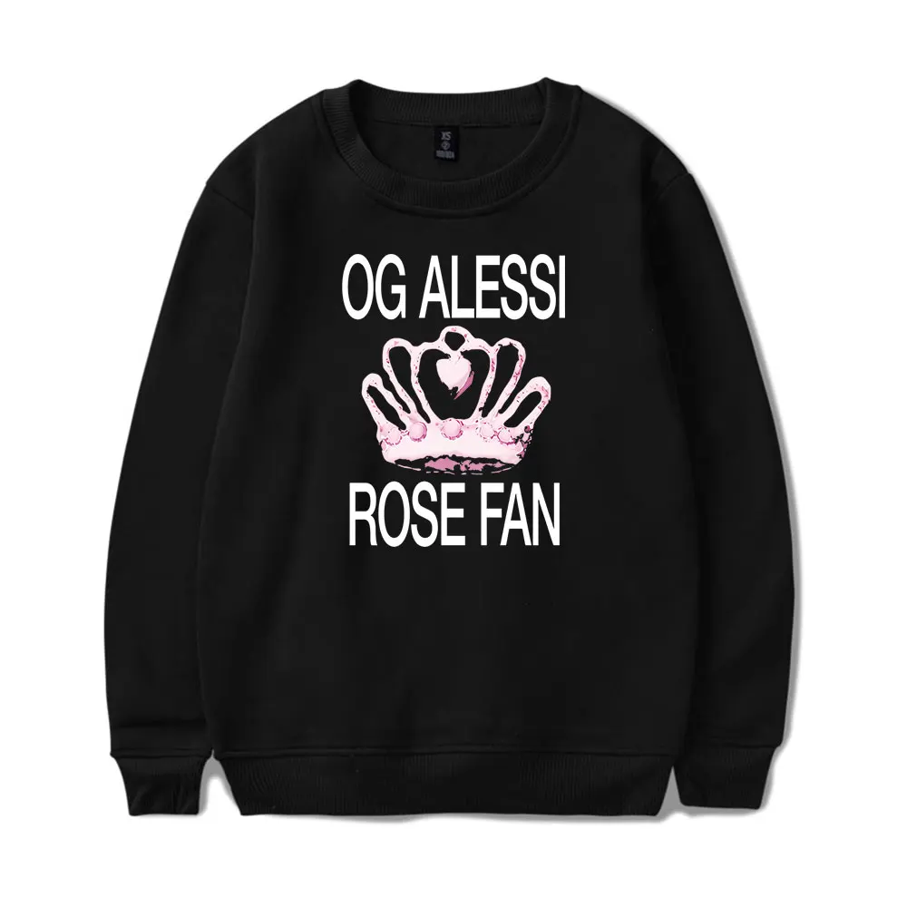 

Толстовка с круглым вырезом Alessi Rose Merch для мужчин и женщин, толстовки в стиле хип-хоп, толстовки для фанатов, модная повседневная одежда