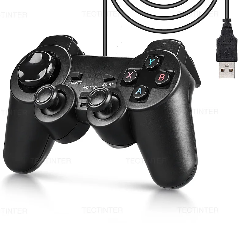 USB Wired Controller For Sony Playstation 3 Double Vibration Shock For PS3 Gamepad Joypad Joystick Controle For PC Game Console