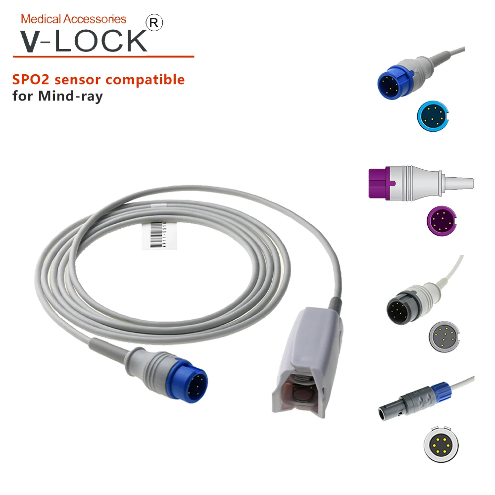 Spo2 Adapter Extension Cable Compaitble for MIN T5/T8 UMEC Imec Patient Monitor