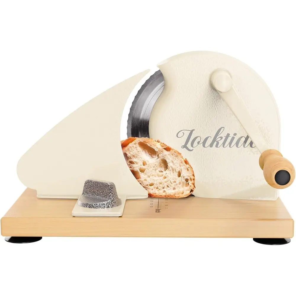 

Ручная хлеборезка для домашнего хлеба или хлеба на закваске, с ручным приводом, мерной шкалой, присоской и защитным чехлом, регулируемая