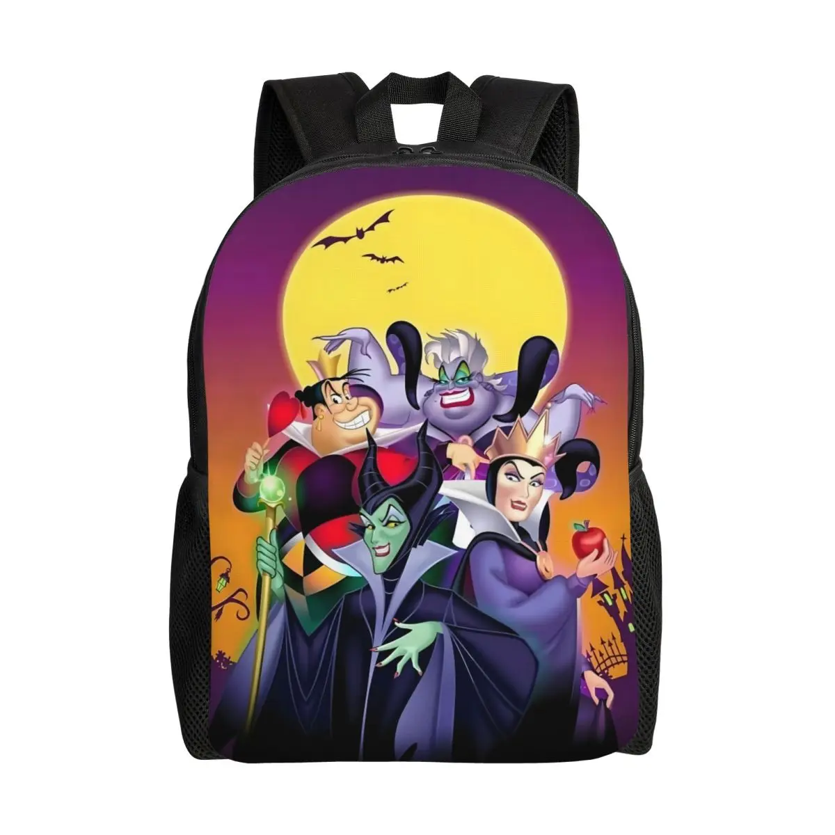 

Рюкзак для ноутбука «Злой королевы» из фильма на заказ, женский и мужской базовый рюкзак для школьников, студентов, сумка Ursula y Maleficent