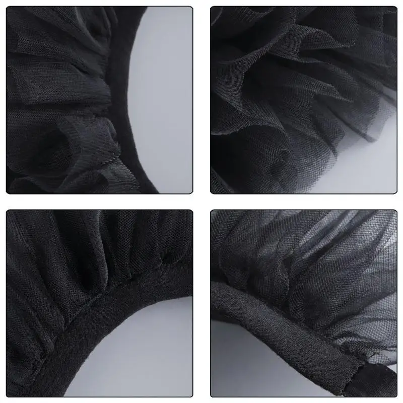

652F Detachable Ruff Collar Decorative Puff Collar for Costume Masquerades Party Cosplay Accessory Evening Dress Neckwear