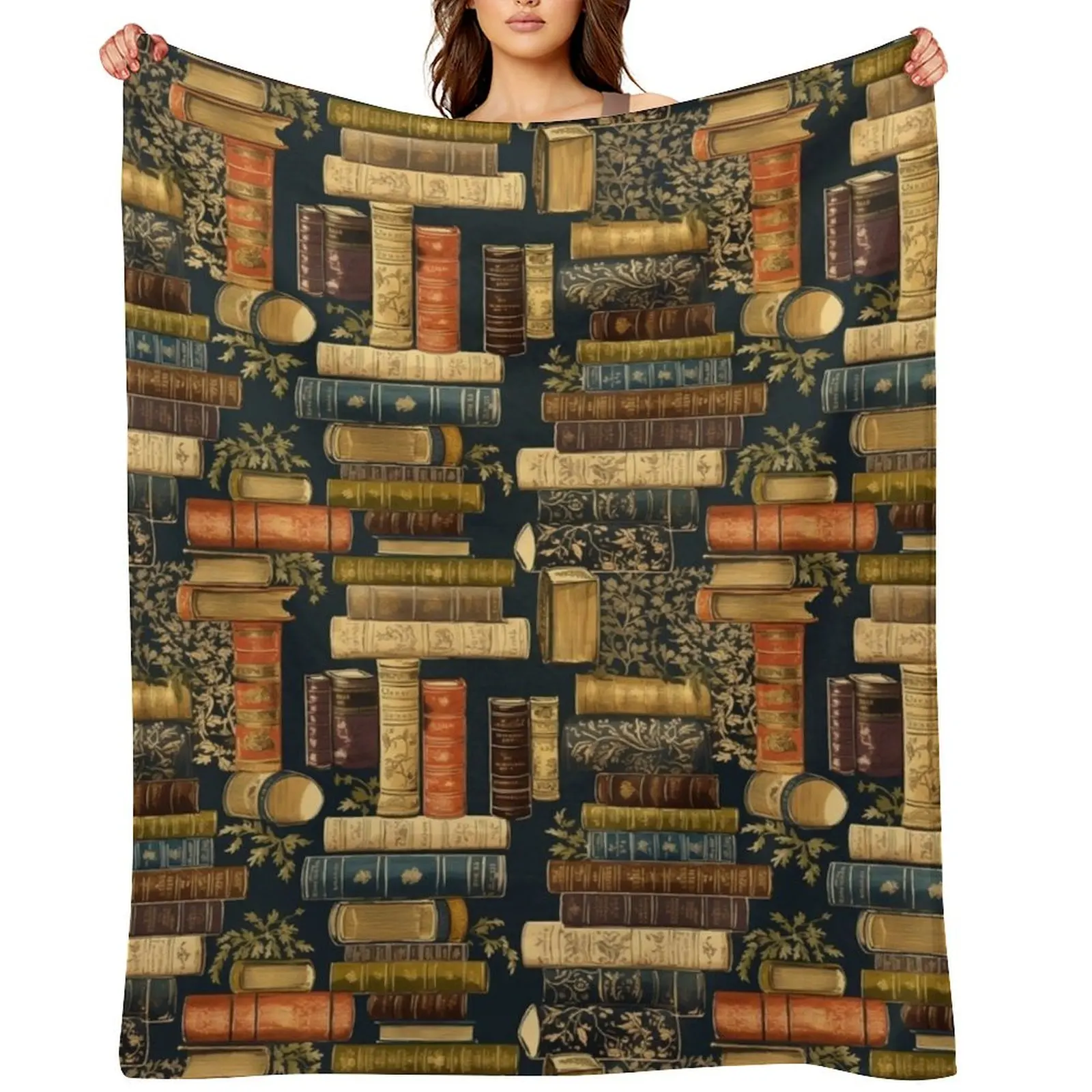 Literary Night Throw Blanket for winter Thermal Flannel Decorative Throw Blankets For Sofas Nap Blankets
