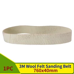 1 szt. Wełniany filcowy pasek szlifierski 760x40mm wełniany pasek do polerowania rur ze stali nierdzewnej polerowanie lustrzane rurowych szlifierki taśmowe