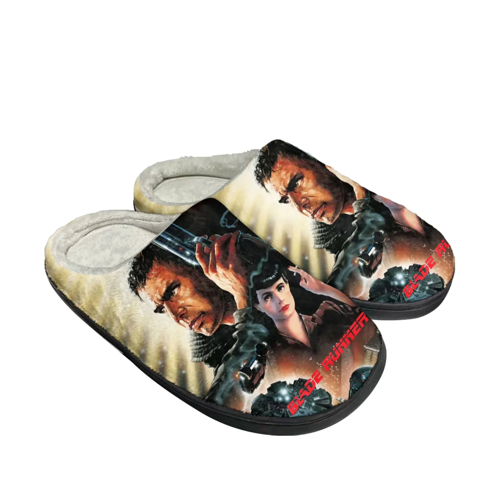 Blade Runner Movie Home Cotton Slippers Mens Womens Plush Bedroom Casual Keep Warm Shoes Thermal Indoor Slipper Customized Shoe