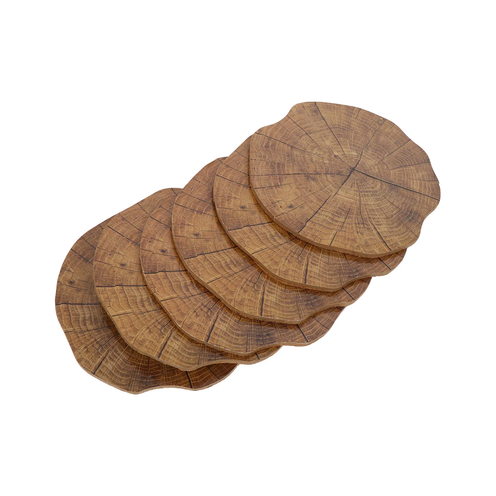 

6 шт. водонепроницаемая термостойкая подставка, утолщенный коврик для чашки под дерево для дома, кухни, ретро коврик для напитков, противоскользящая защита для стола