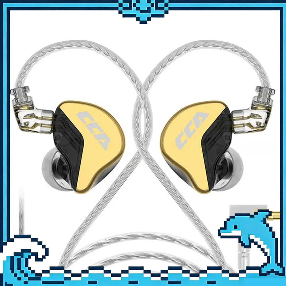 CCA CRA Wired Headphones 3.8 Micron Ultra Thin Diaphragm Esports Headset Triple Frequency Equalization Light Weight For Gifts