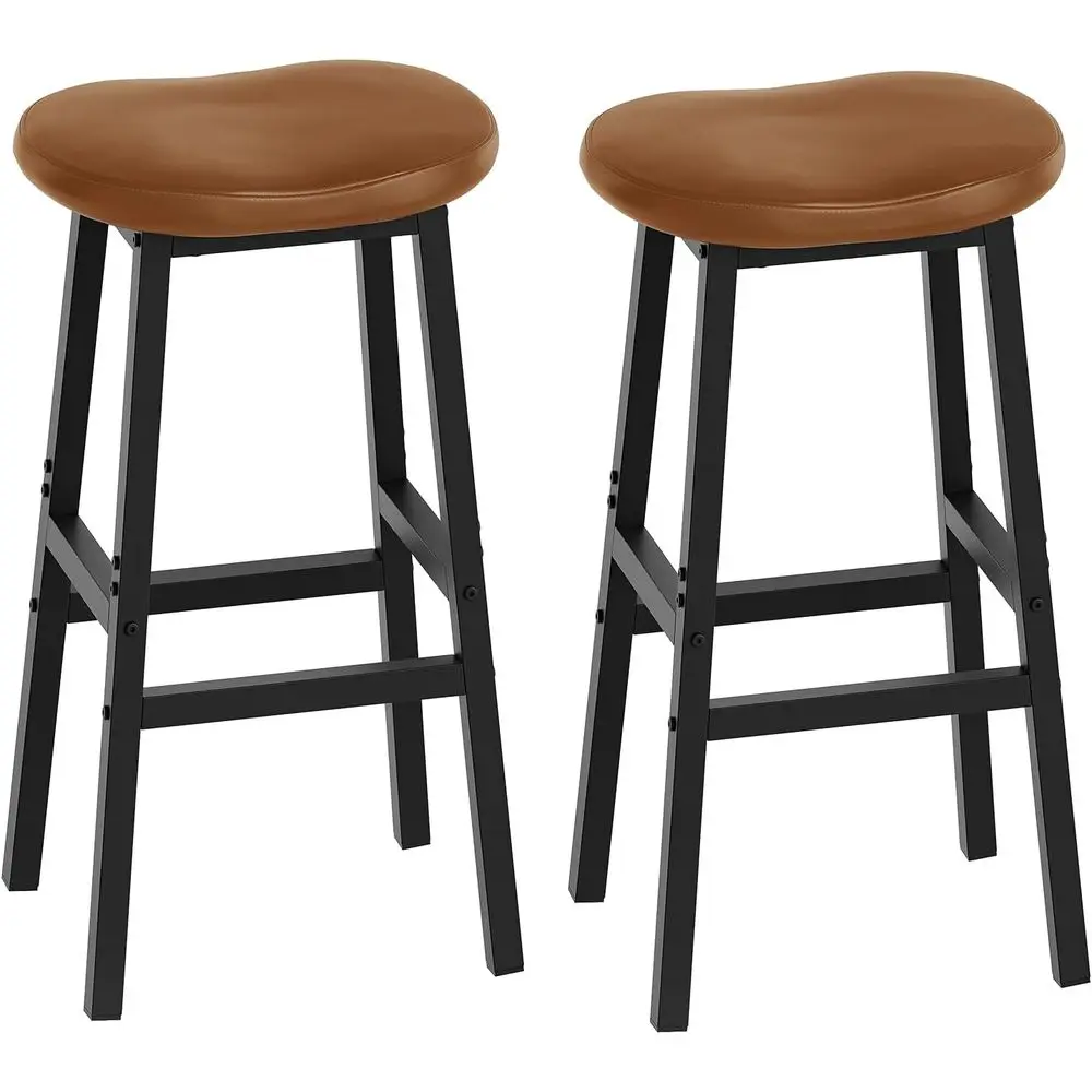 

Bar Stools Set o 2, Bar Chairs, Stools with Curved Surace, Counter Height Kitchen Stools with ootrests, or Dining Room, Island,