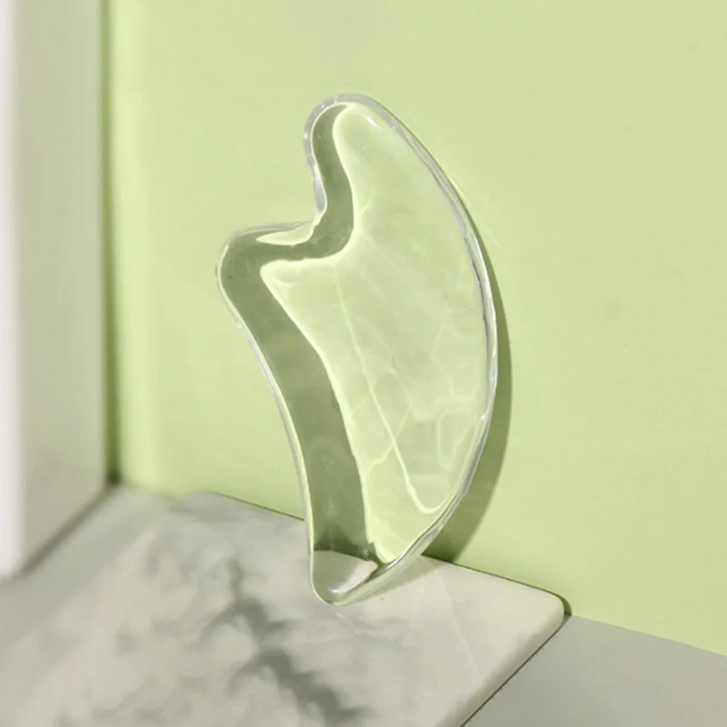 スパ用クリスタルスクレーパー,透明スクレーパー,美容Vフェイス痩身,フェイシャルマッサージ,3Dグアシャ,子午線浚渫