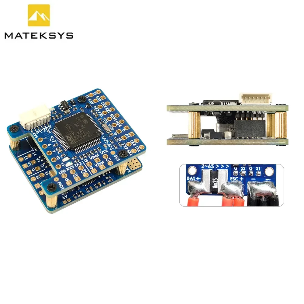 MATEK F405-WMN F405 Flight Controller STM32F405RGT6 W/ Baro OSD Blackbox 132A Current Sense 2-6S Lipo For FPV Fixed Wing Drone