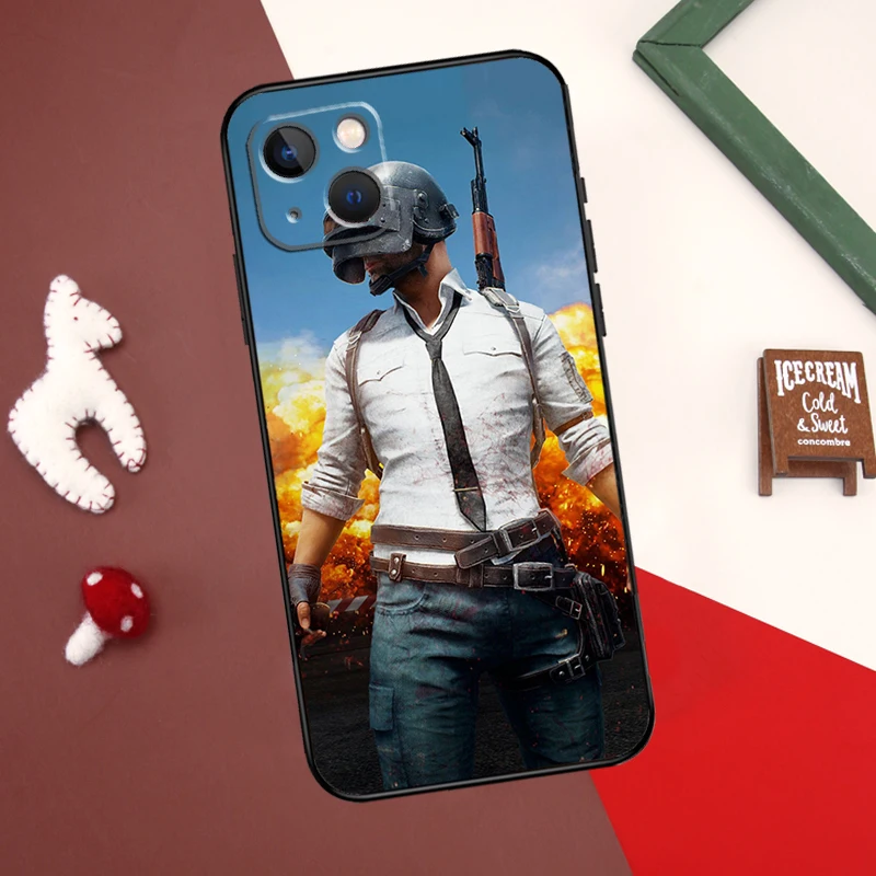 Game PUBG Case For iPhone 16 X XR XS Max 12 13 Mini Plus 11 12 13 14 15 Pro Max Back Cover