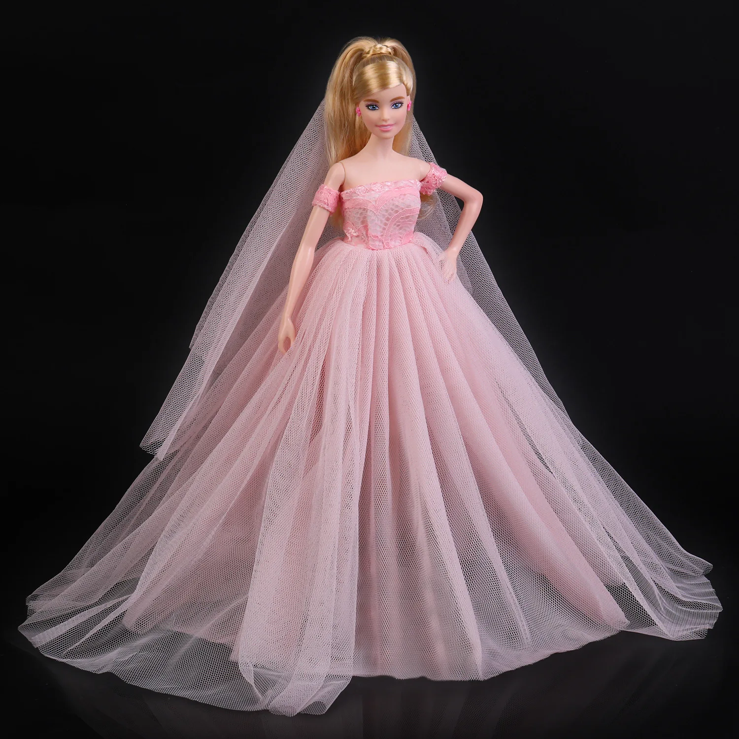 Robe de mariée princesse à la mode pour filles, robes de soirée, accessoires vestisens, modèle BJD, beurre et sourire, cadeau jouet, 1/6 FR