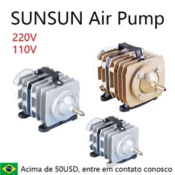 220V 110V SUNSUN External High Power  E-magnetic Air Pump Fish Pond Oxygen Pump Compressor for pond Air Aerator Pump ACO-001 002