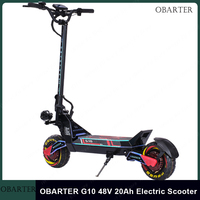 EU Stock OBARTER G10 48V 20Ah Battery 2*1200W Motor 10inch Off-Road Tire IP60 Waterproof Obarter G10 Electric Scooter