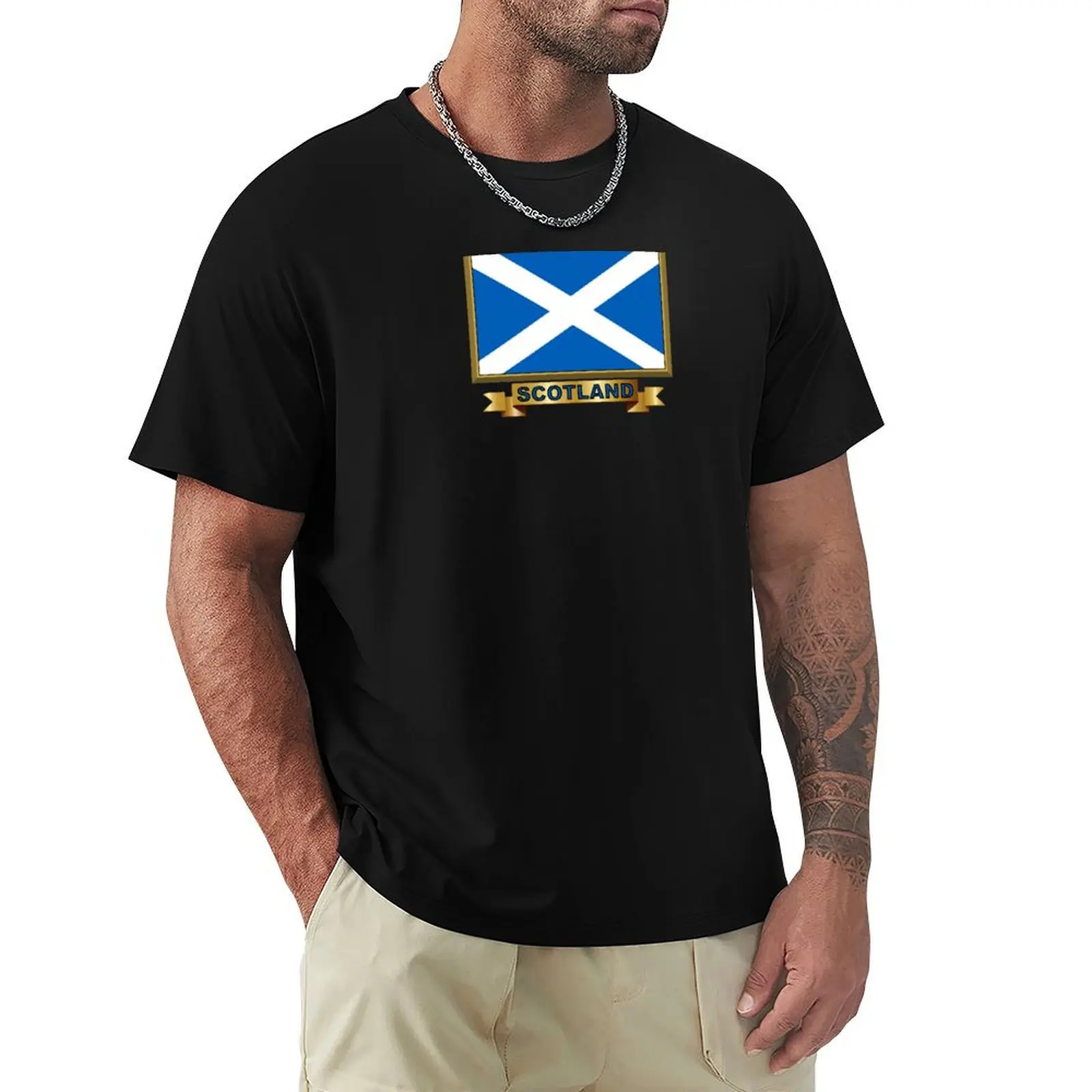 

SCOTTISH Flags Gifts, Masks, Stickers & Products (N) T-Shirt Casual Streetwear Short Sleeve Tee