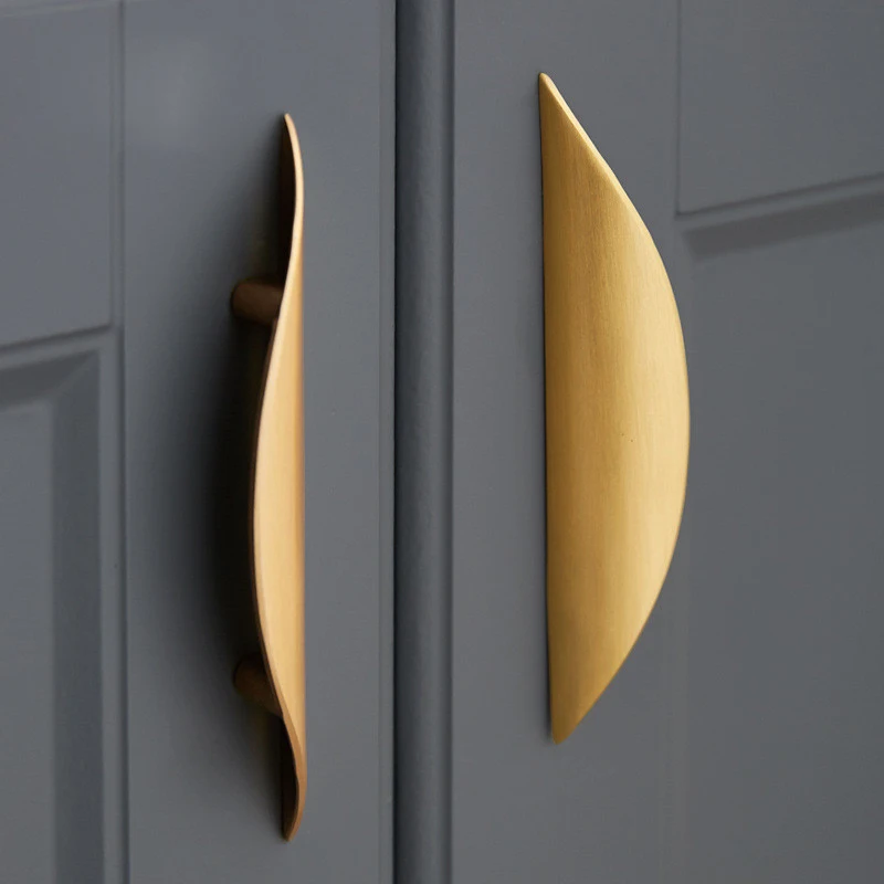 

Minimalist Semicircle Cabinet Handles Zinc Alloy Wardrobe Door Handles Gold Dresser Drawer Knobs Black Furniture Handles&Pulls