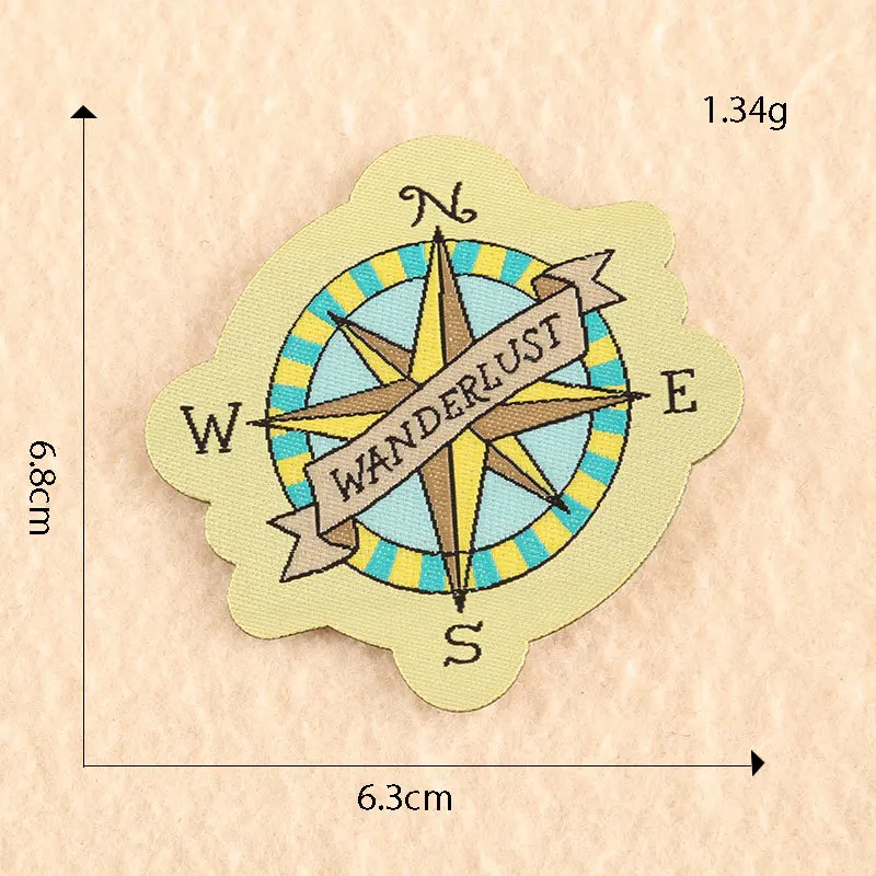 Patches Für Jacken Outdoor Thermocollant Rock Eisen Auf Kleidung 6X4 Landschaft Raum Ufo Bus Kompass Augen Kirsche Stickerei kleine – Detail 13