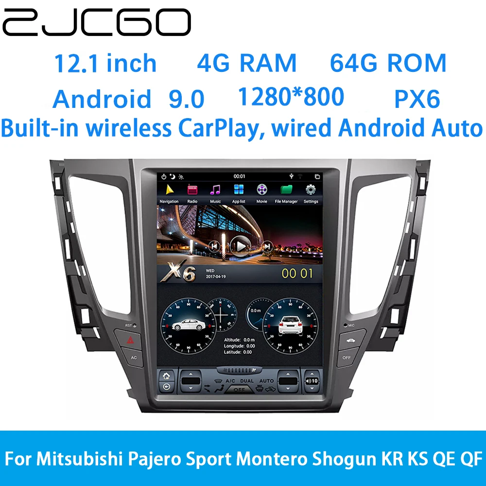 

ZJCGO Car Multimedia Player Stereo GPS DVD Radio Navigation Android Screen System for Mitsubishi Pajero Sport Montero Shogun KR