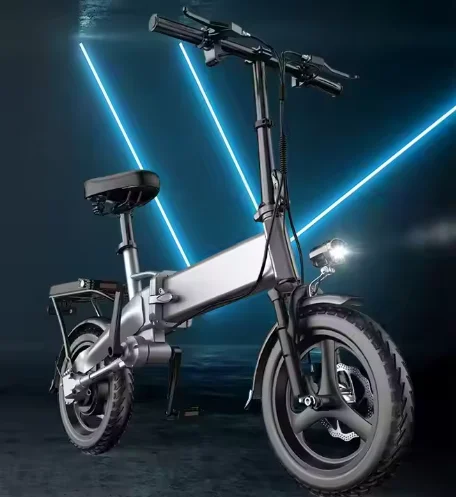 จักรยานไฟฟ้าพับได้ SXLL รุ่นใหม่ ปี 2024 แรงดัน 48 โวลต์ ยาง 14 นิ้ว โครงเหล็ก มอเตอร์กลาง 400 วัตต์ แบตเตอรี่ในตัว เกียร์ 7 สปีด