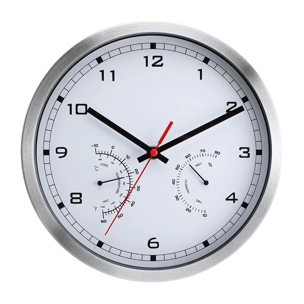 

Workspace Battery Operated Automatic Time Adjustment Clock Easy Installation Aluminum Alloy Material Automatic Time Adjustment