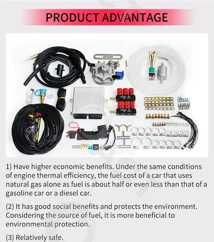 6-Cylinder lpg automotive Gas Equipment Conversion Kit for car gas equipment  system autogas kit