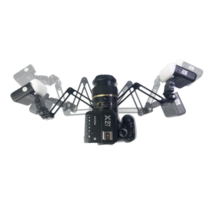 Flexible Dual Arm Universal Dental Photography Macro Cameras Dual Flash Brackets