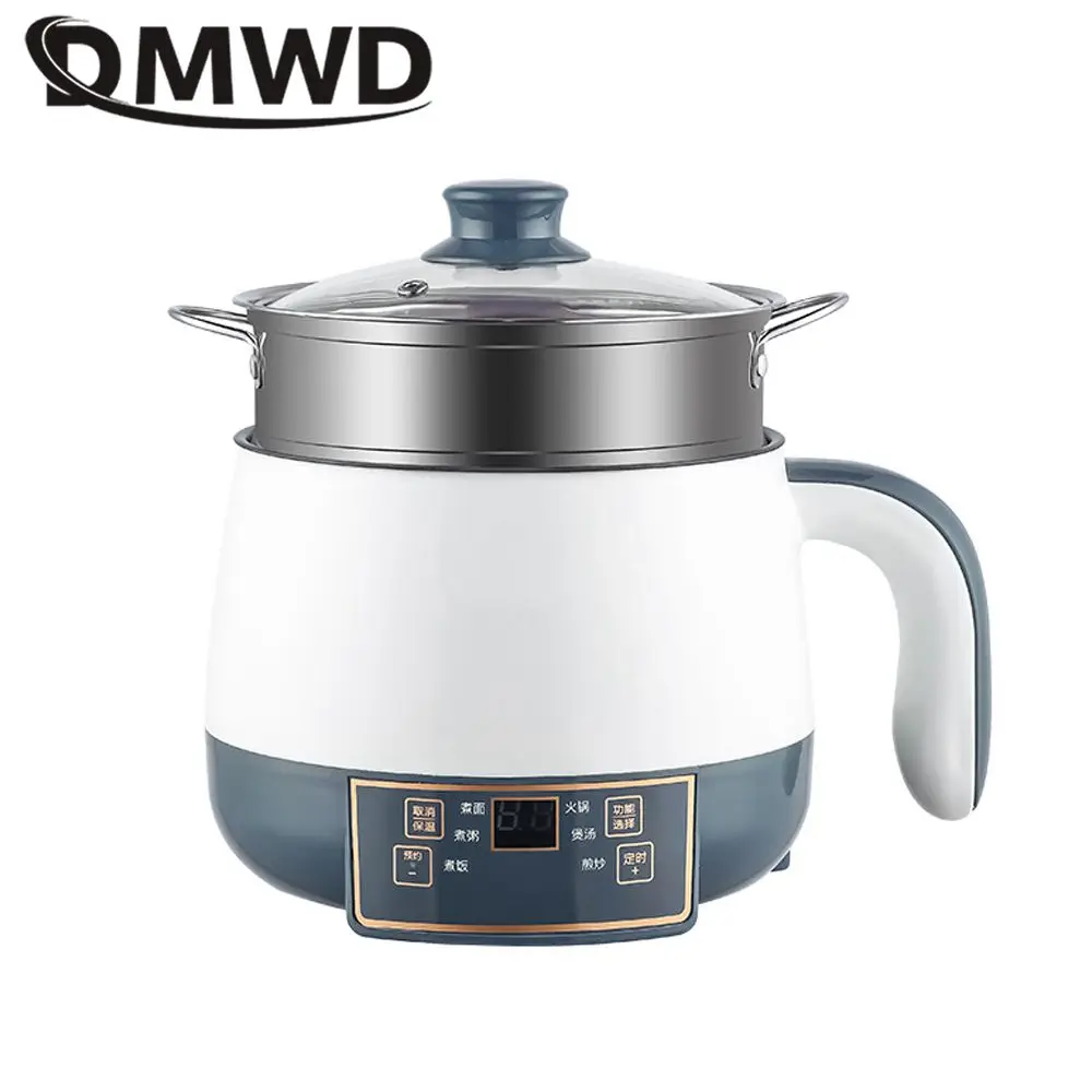 

DMWD 1.7L Multicooker Electric Cooking Machine Porridge Noodles Soup Pot Hot Pot Breakfast Maker Food Steamer Non-stick 220V