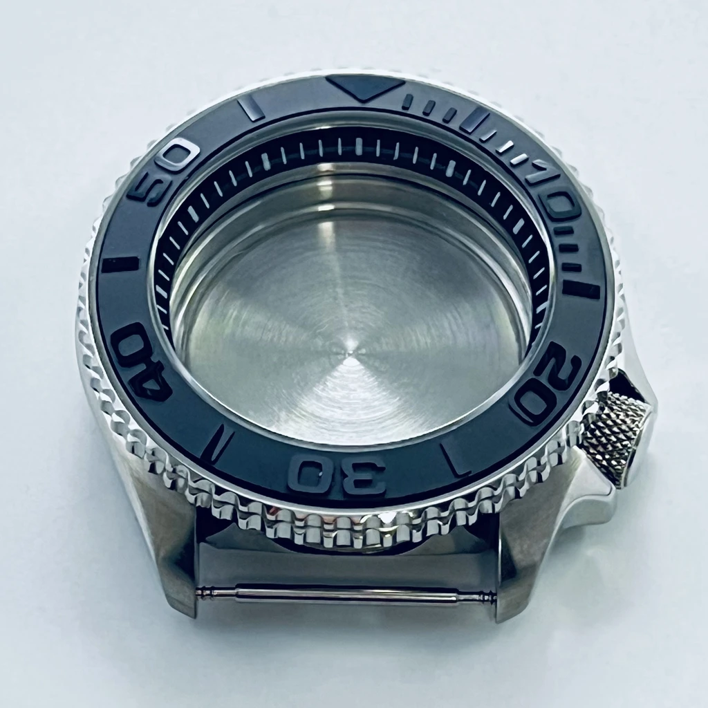 High Quality 42mm Silver Watch Case Black Blue Green Orange Ring Ceramic Bezel Fit NH34 NH35 NH36 NH38 NH70 NH72 Movement