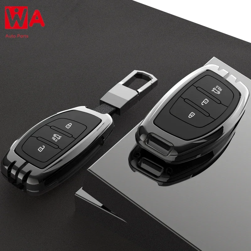 

Zinc Alloy Car Key Case Cover For Hyundai I10 I20 I30 HB20 IX25 IX35 IX45 HB20 2015 High Quality Smart Key Shell Car Styling