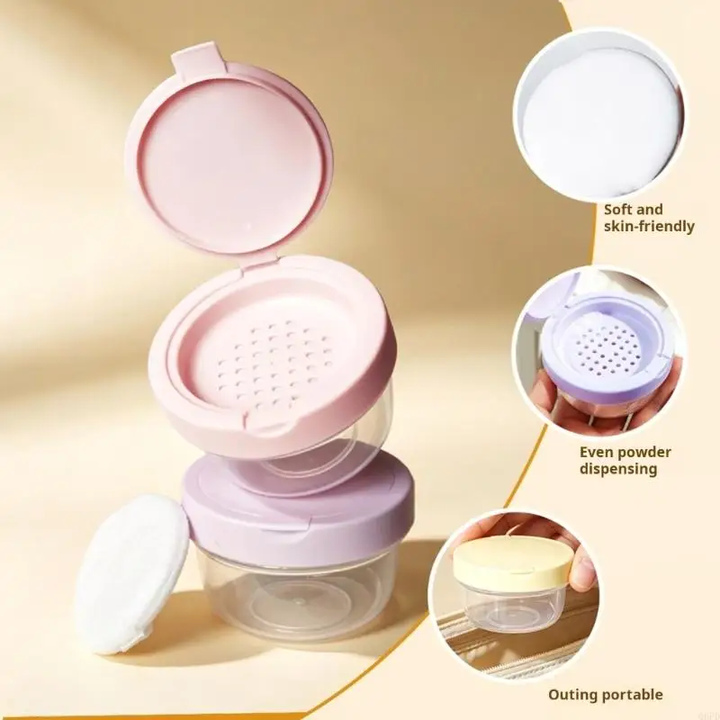 

Powder Puff Holder Gentle On Sensitive Skin Storage Box Container Dustproof