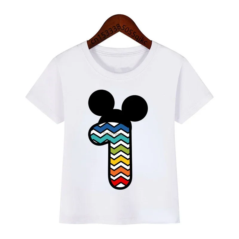 

New Explosives No. 1-5 Birthday Printed T-Shirts Children's Cute T-Shirts Custom Number Names Funny Gift T-Shirts