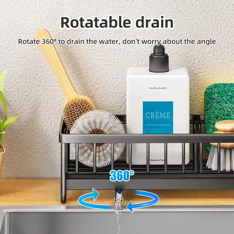 Kitchen Sponge Rag Detachable Stand Drain Rack Dishcloth Soap Cleaning Brush Sink Multifunctional Classification Draining Basket