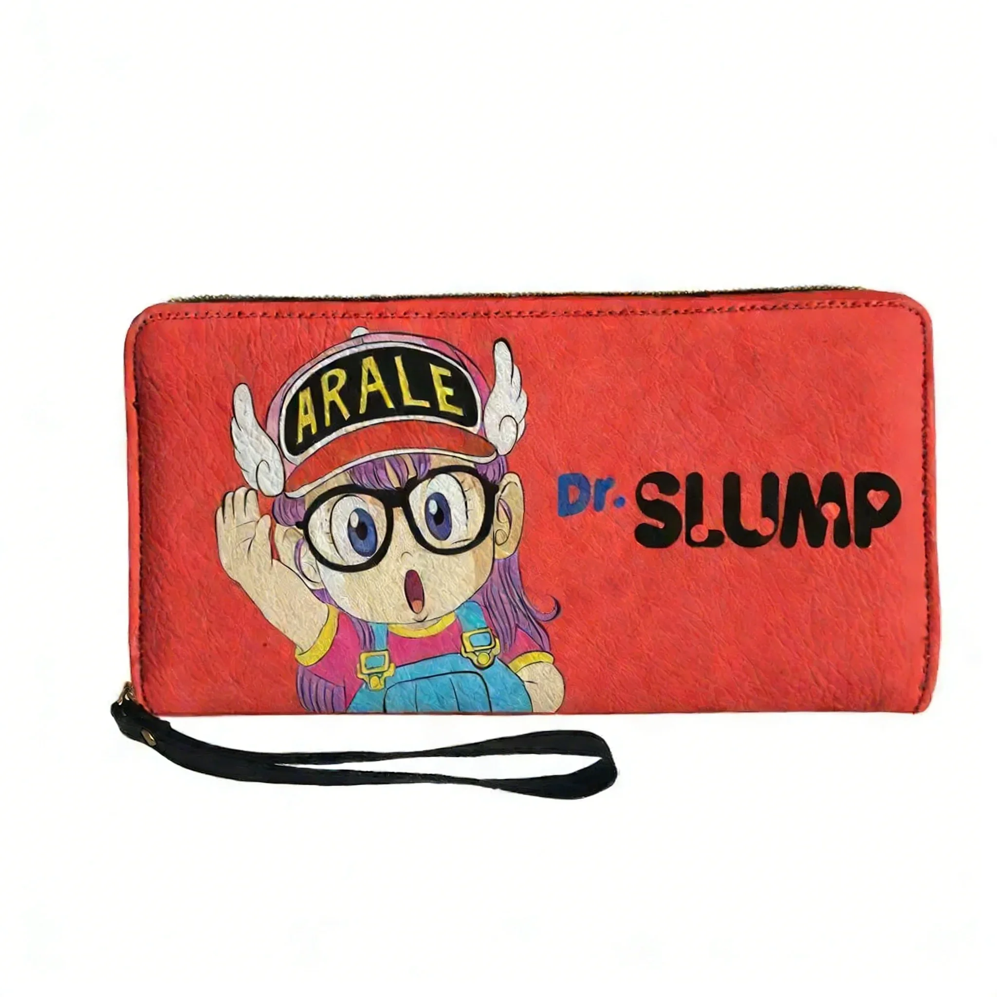 Arale Dr Slump Cartoon Animation Custom Wallet Purse Mens Womens Zipper Long Wallets Double Print  Portable Wallet Gift Bag