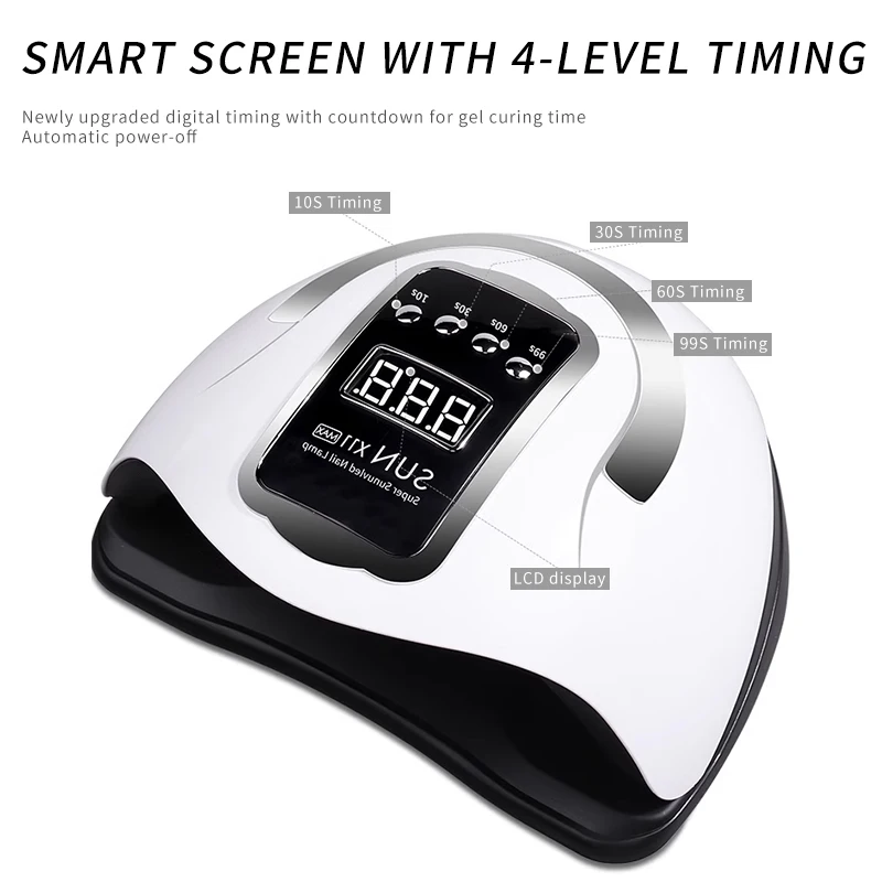 เครื่องอบเล็บ UV LED - กำลังไฟสูง พกพาสะดวก พร้อมหูหิ้วสำหรับอบและบ่มเจล สำหรับทำเล็บ