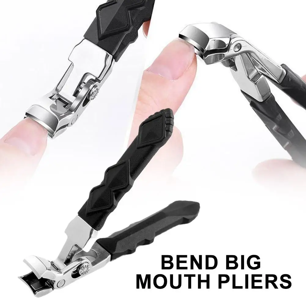 Breite Backenöffnung, Anti-Schrägnägel, schräger Nagelknipser, gebogener Zehennagelknipser für dicke Nägel, A5C3