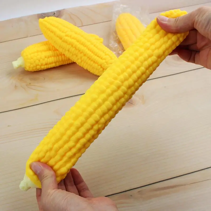 Lightweight Simulation Corn Fidget Toy Soft Rubber Slow Rising Stress Relief Squeeze Toy for Outdoor Camping Kids Adults