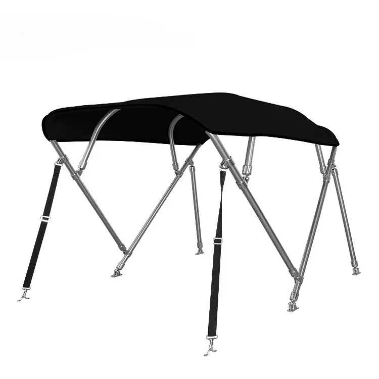 

3 Bow Bimini Top Width 185-198CM"W for Boat 600D Polyester Stainless Steel Frame with Support Pole Pontoon Boat Customized Size
