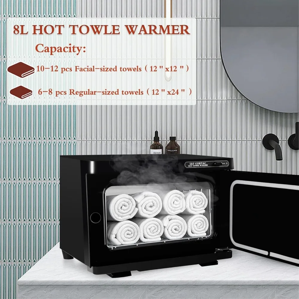 Hot Towel Warmer,Medium Towel Warmer Cabinet,Spa Hot Towel Caddy for Facial (8L Capacity)