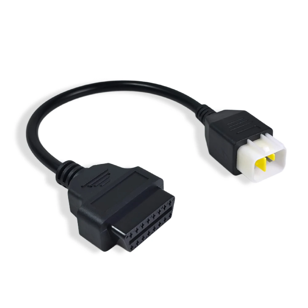 For Delphi Motorcycle 6pin To 16pin Cable OBD2 Connector Cables Adapter OBD Diagnostic Cable Extension Connectors For Delphi