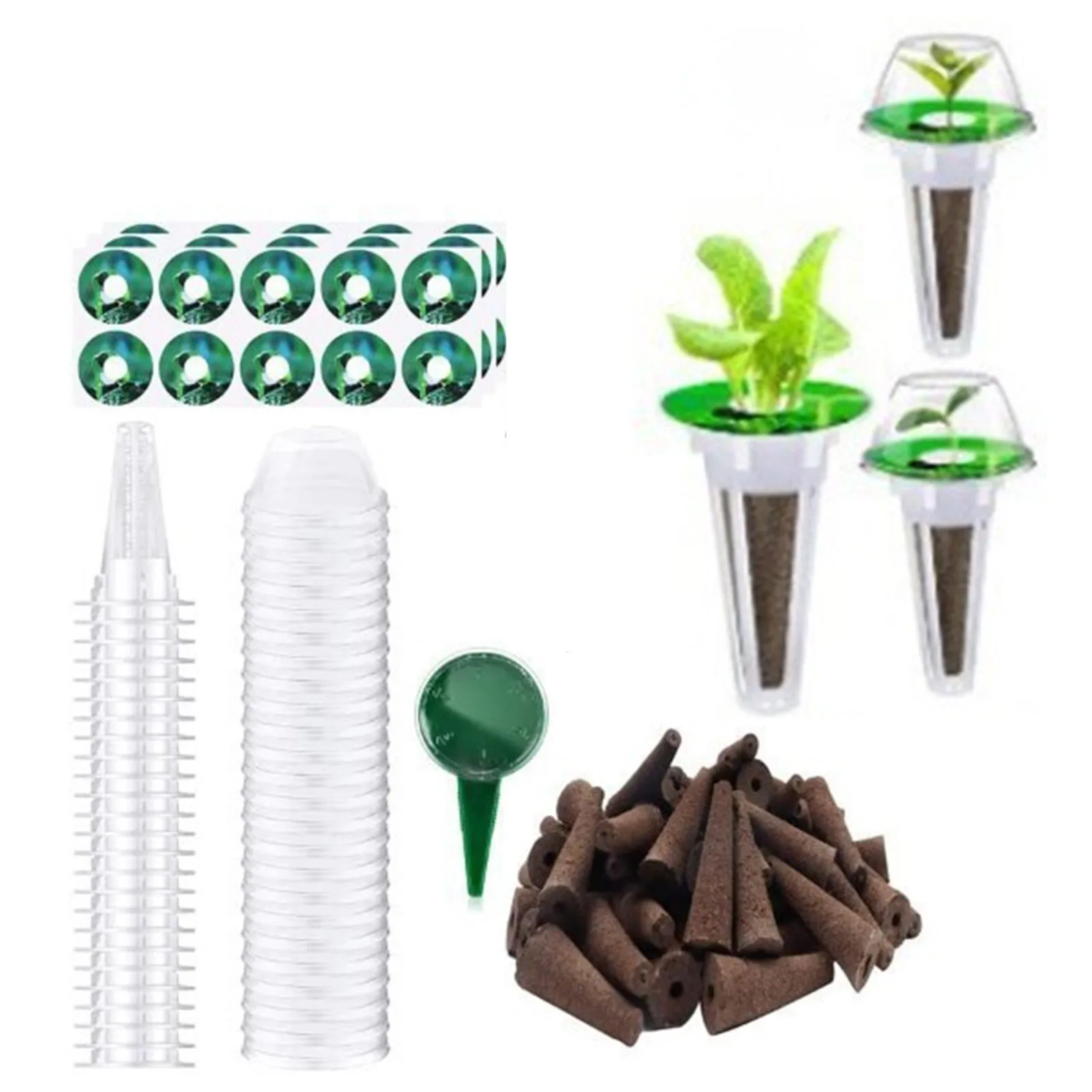 

24set Plant Grow Basket For Aerogarden Plant-Hydroponics Soilless Grow Sponges Seed Pods Garden Plant Basket