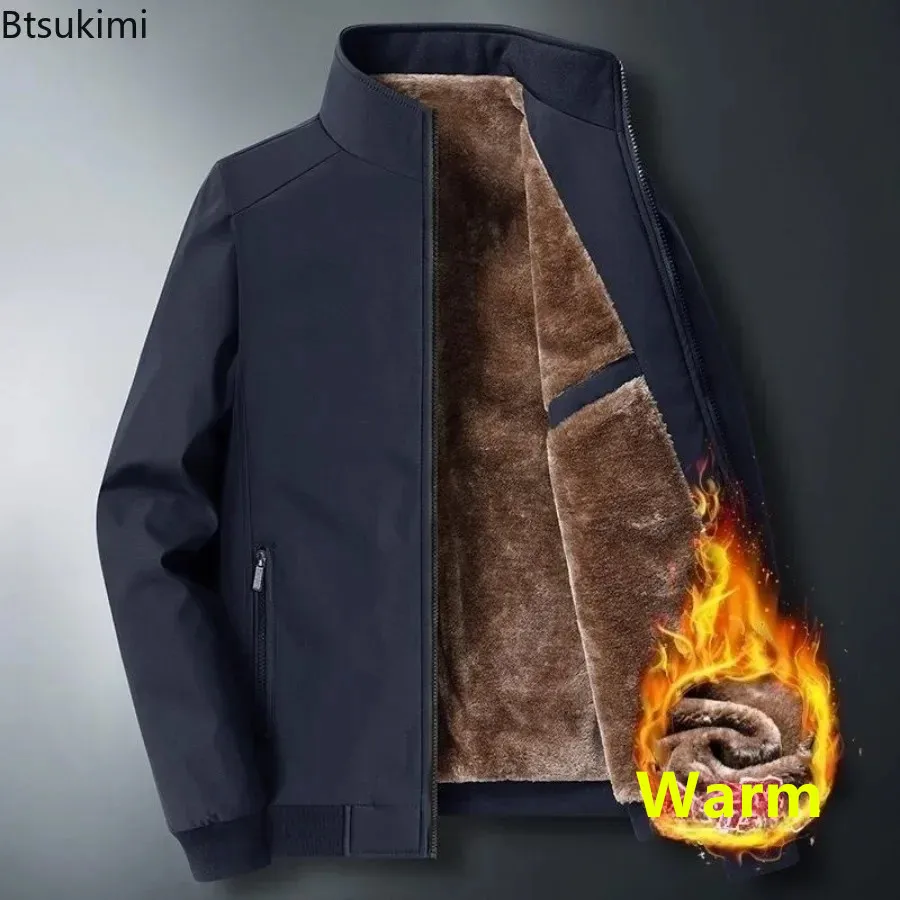 2024 autunno inverno peluche giacca più spessa uomo caldo frangivento colletto alla coreana parka giacca maschile marca moda cappotti imbottiti in cotone 8XL