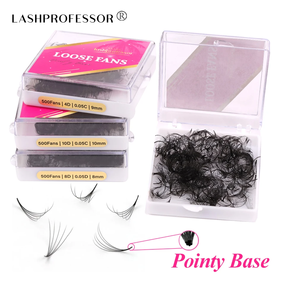 

Thin Pointy Base Premade Volume Faux Eyelash Extension Loose Fans 4D 6D 8D 10D 12D 16D Russian Volume Eyelashes Loose Fans Cilia