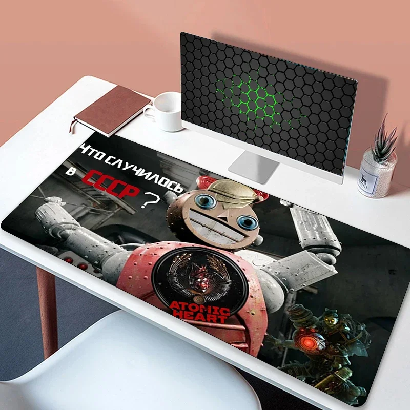 Atomic Heart Mouse Pad Mats Computer and Office Xxl Mat Mause Mousepad Anime Gamer Extended Deskmat Animes Large Desk 900x400 Xl