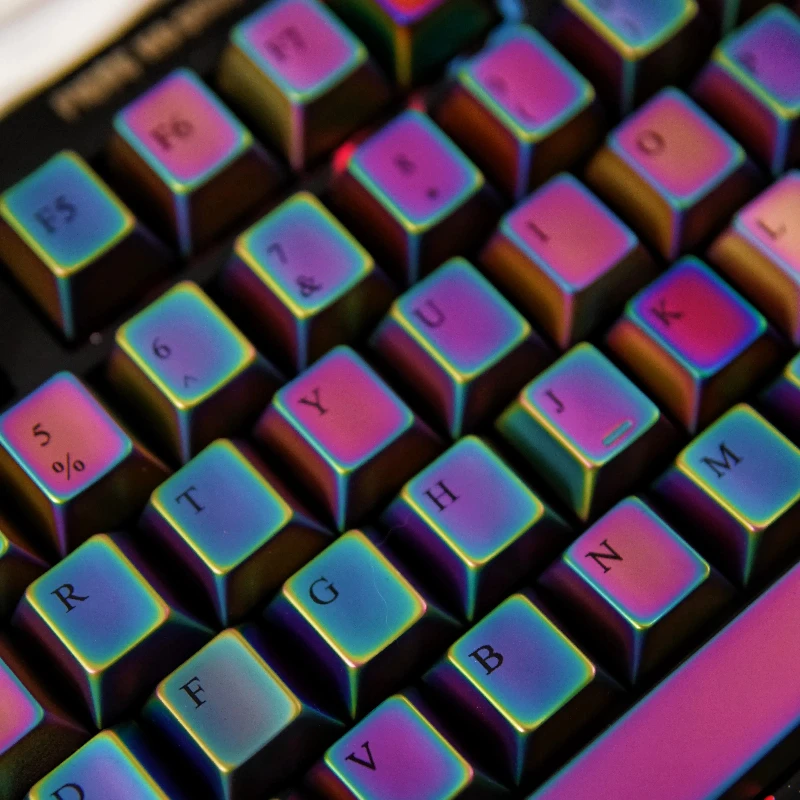 Aluminum Alloy Colorful Metal Keycaps Custom Cherry Profile Point Key Cap Laser Engraving Artisan Design Keycap for Gamers
