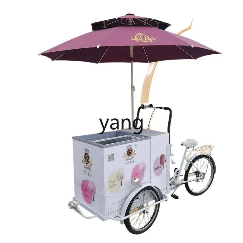 

LH Cyclable Mobile Ice Cream Food Truck Multifunctional Stall Display Cabinet Shopping Mall Promotion