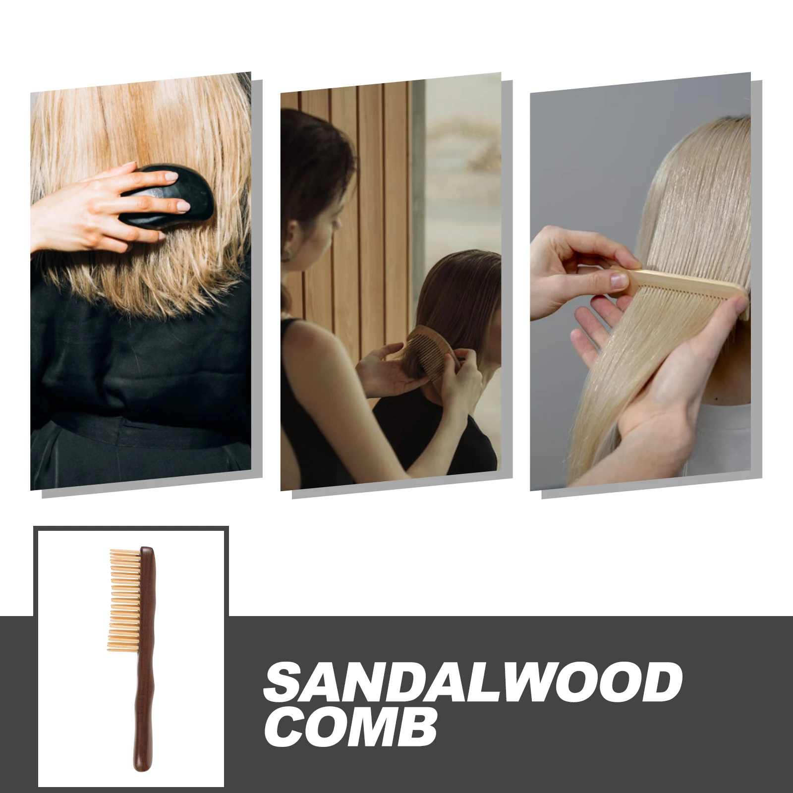 

1pc Sandalwood Row Wooden For Massage Comb Wooden Comb Hair Scalp Massage Portable Durable Hairdressing Accessories