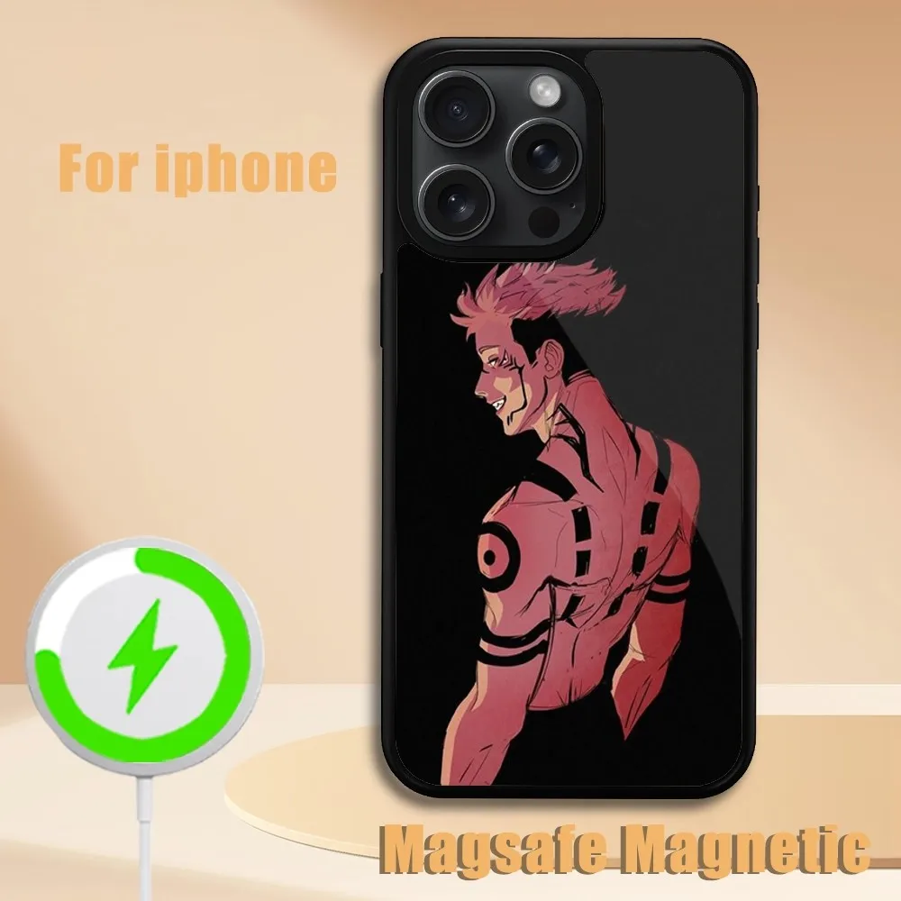 BiliBili Anime Jujutsu Kaisen Phone Case For iPhone 11 12 13 14 15 Plus Pro Max Magsafe Magnetic Wireless Charging Cover